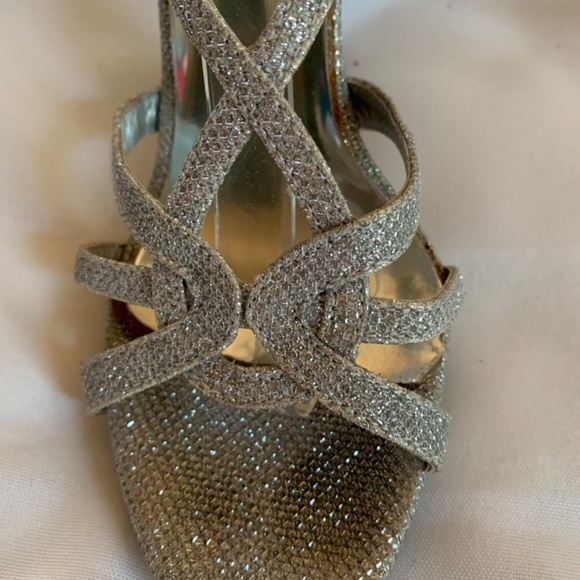 Sparkly Pierre Dumas Silver Strappy Sandals Heels! - Picture 3 of 8